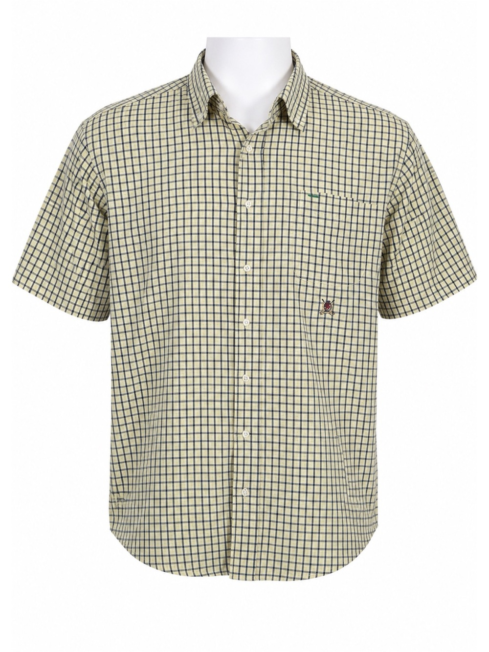 Size L Tommy Hilfiger Golf Men’s Vintage Plaid Button Front Short Sleeve Shirt